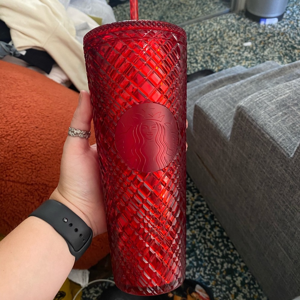 Starbucks 2022 Holiday Jewel Venti 24oz Tumbler with Straw Textured